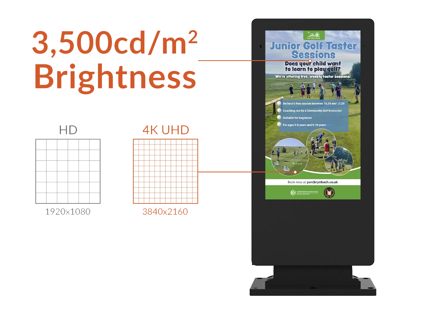 Outdoor 4K Elite Freestanding Digital Signage Posters - Presentation Media