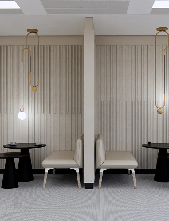 AllSfär Öra Layered Acoustic Wall Surface - Presentation Media