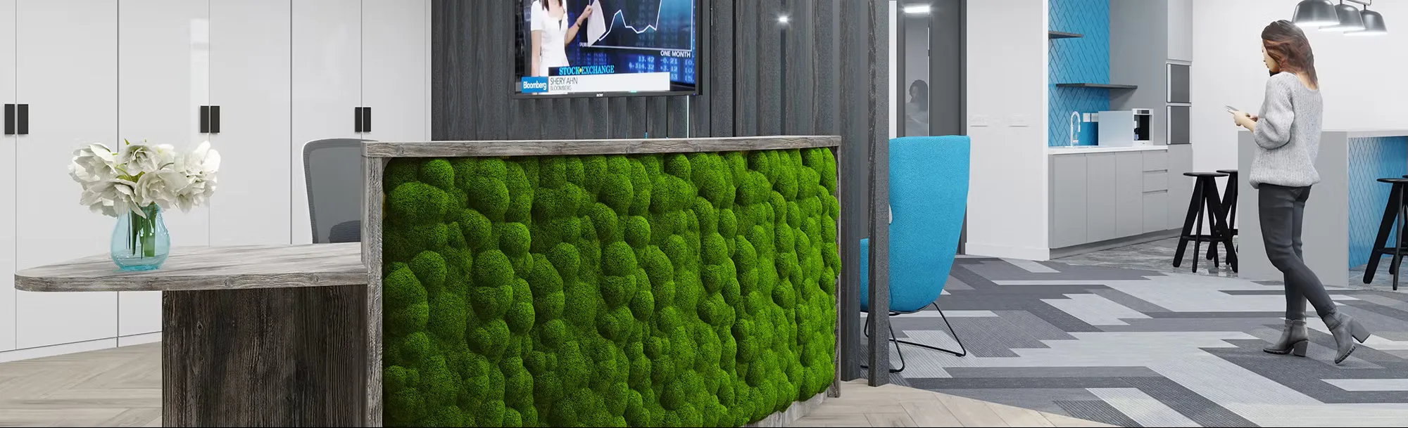 Clarke Rendall Moss Reception Desk - Presentation Media