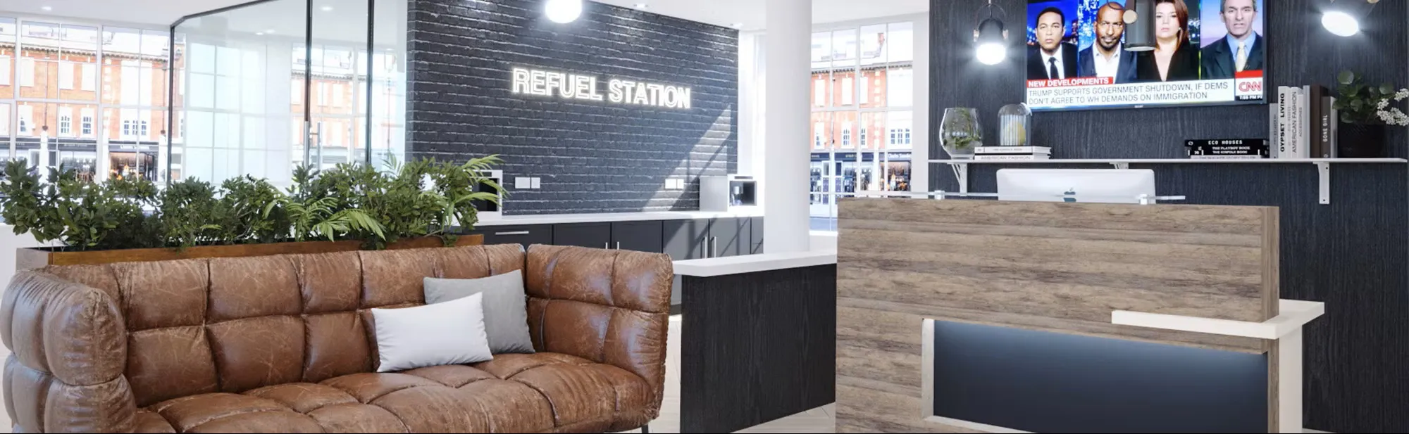 Clarke Rendall Xpression Reception Desk - Presentation Media