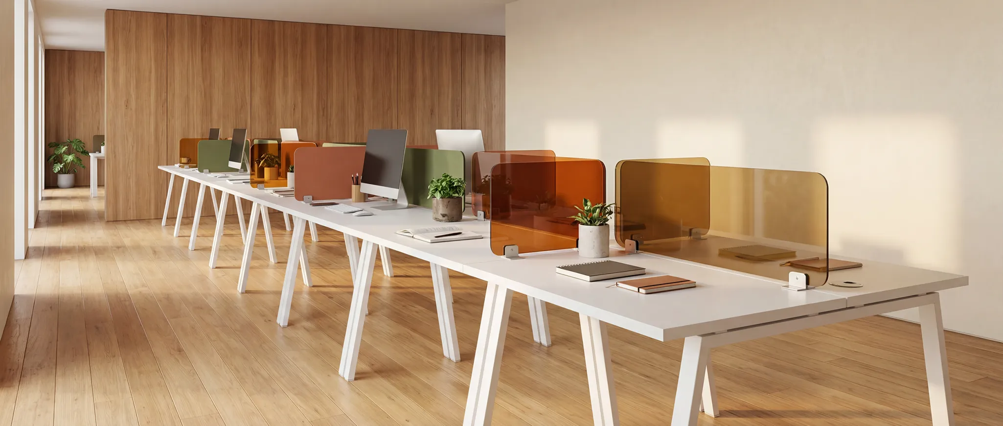 Acrylic dividers by Identity Furniture - Presentation Media
