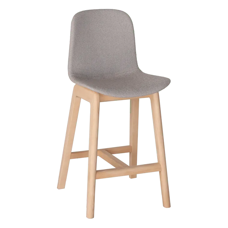 Origin Flux Upholstered Wood Mid Stool - Presentation Media
