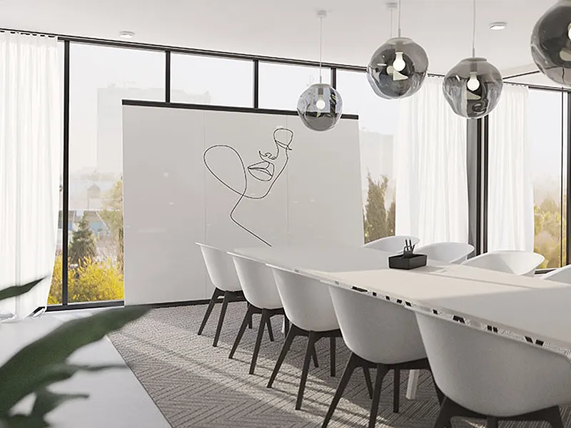 Presentation Media - Chameleon Lean Wall Whiteboard